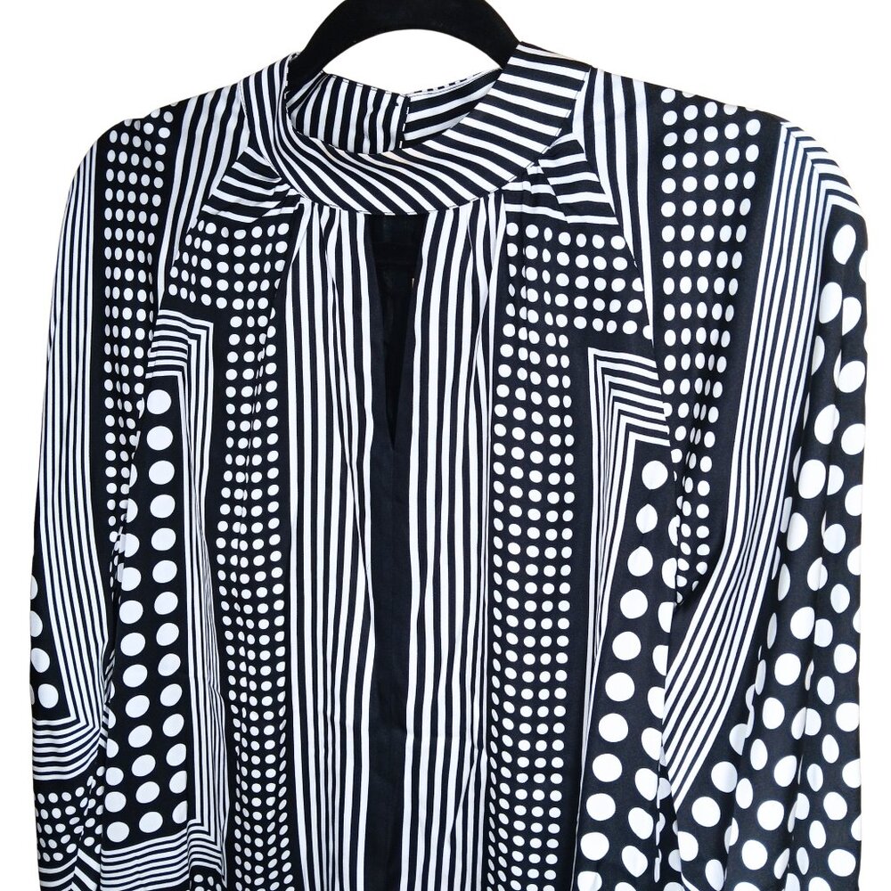 Elie Tahari The Olivia Silk-Blend Blouse NWT - Flaw - Picture 4 of 10
